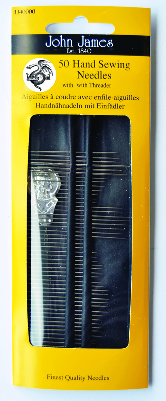John James 50 sewing needles and threader