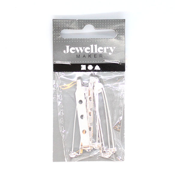 Brochenåle Forsølvet 35 mm, 5 stk