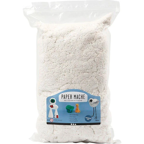Papmaché pulp, 1 ps 400 g
