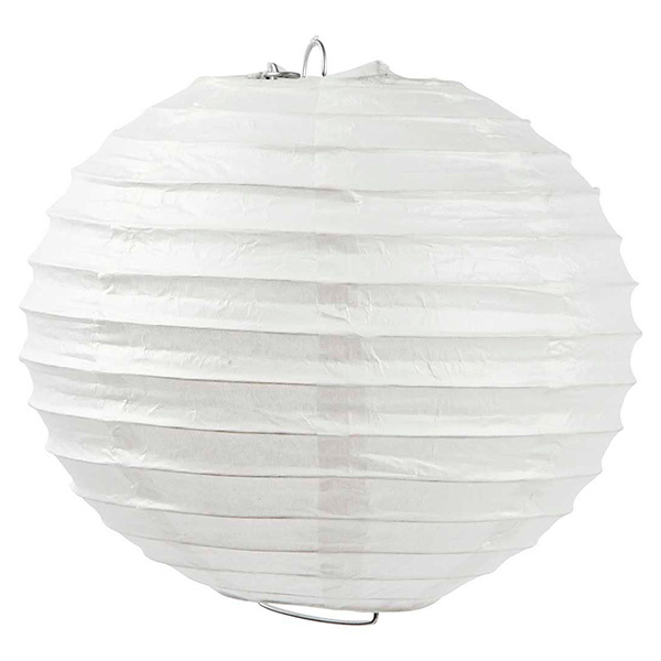 Papirlampe, 20 cm, 1 stk Hvid