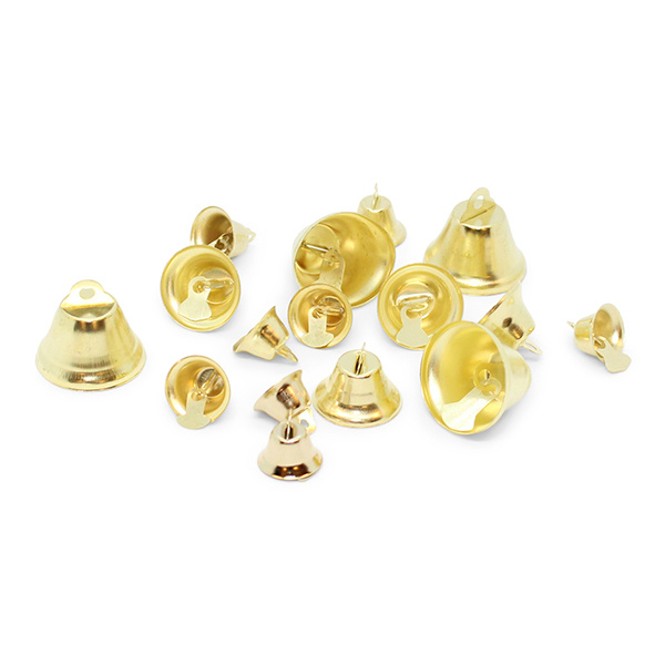 HobbyArts Christmas Bell Gold Mix, 16 pcs