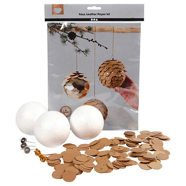 Faux leather paper cones 8 cm, 3 pcs