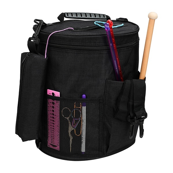 Knitting Bag Round Black