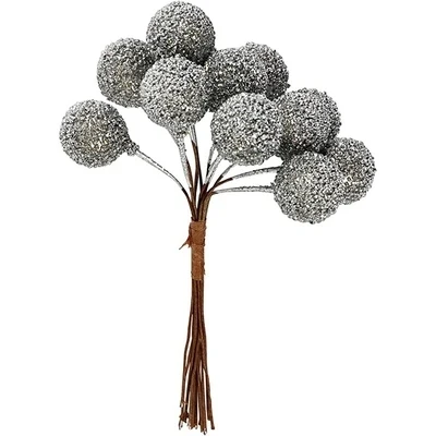 Artificial berries, 15 mm, 12 pcs