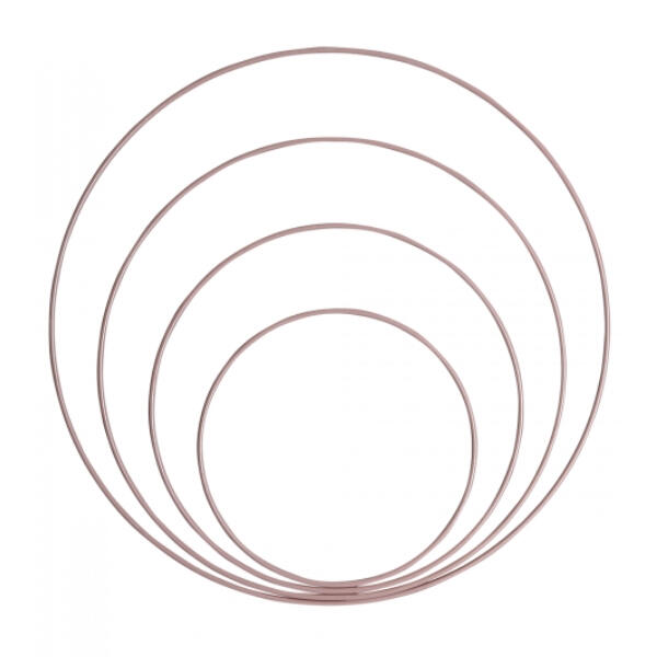 Metal Rings Mix Old Pink