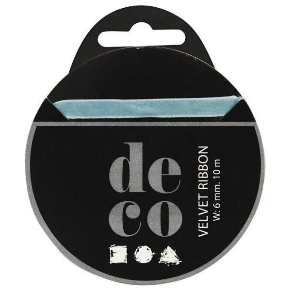 Velvet Ribbon 10 m Light Blue