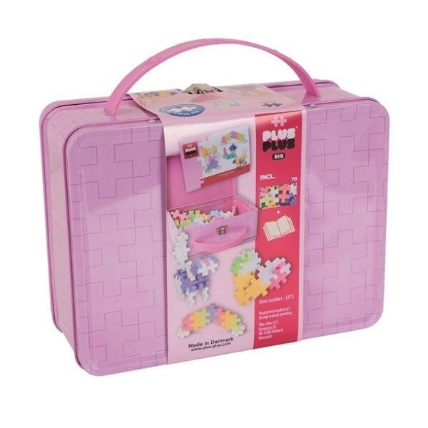 Plus-Plus LARGE in Metal Suitcase, Pastel Mix, 70 pcs