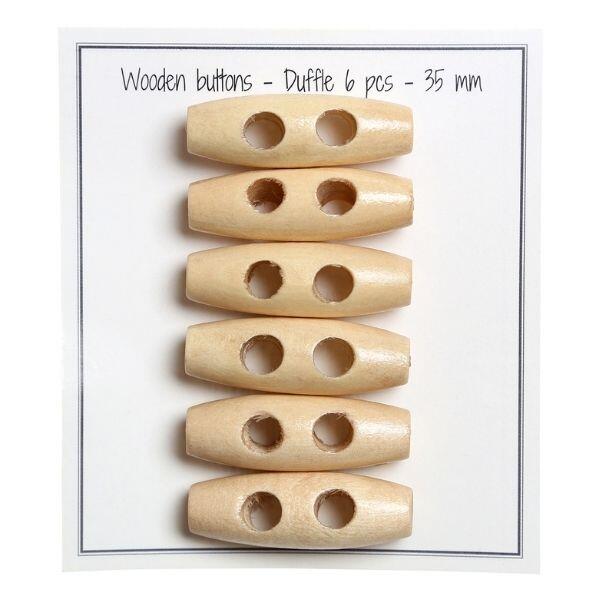 Go Handmade Duffle 35 mm, 6 pcs Natural