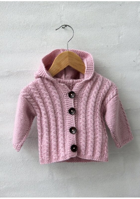 96251 - Cabled jacket with hood