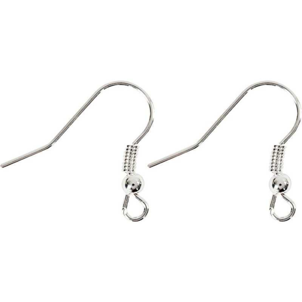 French ear hook 18 mm, 10 pcs
