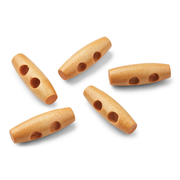 LindeHobby Duffel Buttons, Beige, 30 mm, 5 pcs