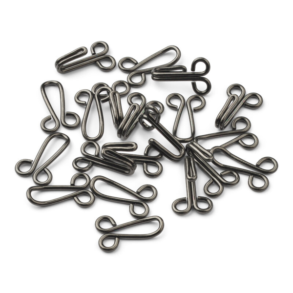 LindeHobby Hooks, Black, 12x32mm, 10 sets