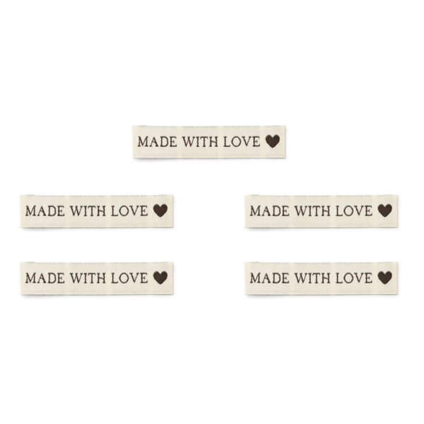 LindeHobby Made With Love, Label with Motif (7 cm x 1 cm)