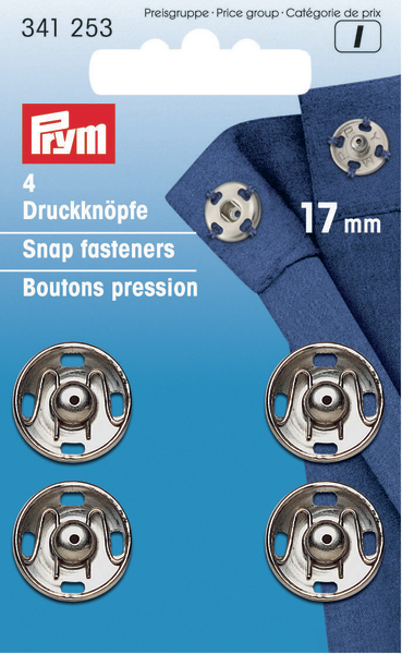 Prym Snap fasteners Silver, 6-21 mm