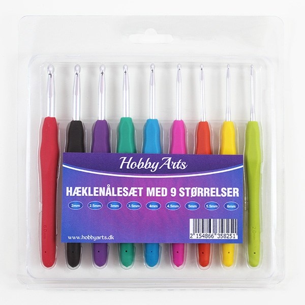 HobbyArts Crochet Hook Set, 9 sizes