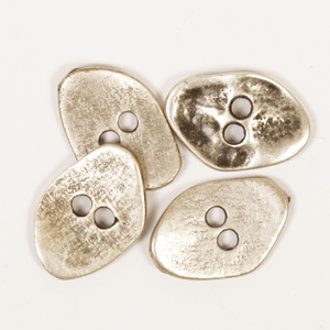 DROPS Jagged silver button 20 mm (no. 534)