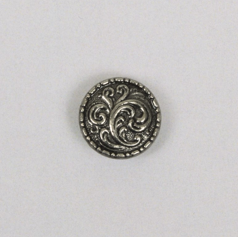 Tin button 21mm w / eye LEAF