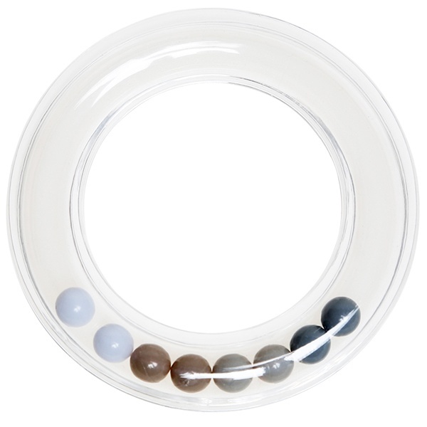 Go Handmade Ring Rattle 80 mm  Grey