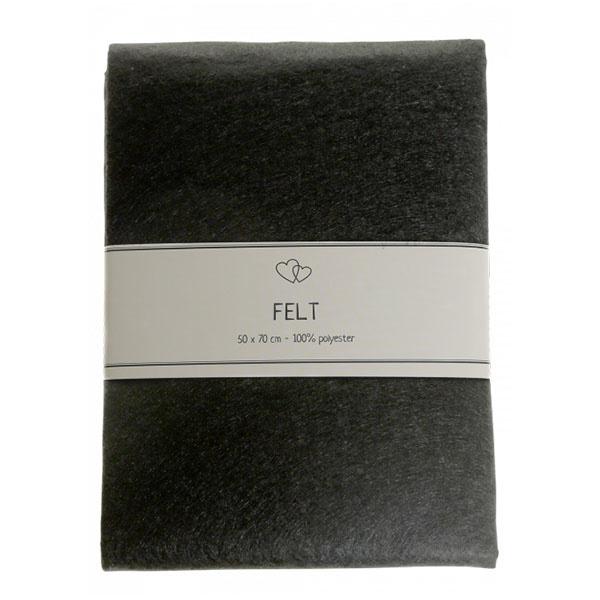 Go Handmade filt 50 gange 70 cm sort