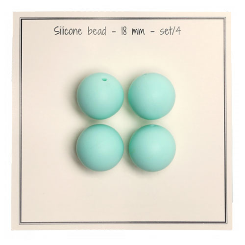 Go Handmade Silikone Perler 18 mm mint uni color