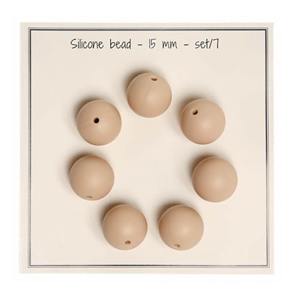 Go Handmade Silikone Perler 15 mm vanilje