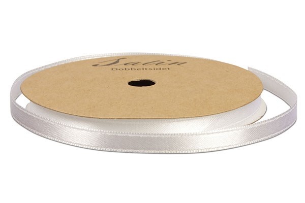 Satinbånd 10 mm Hvid