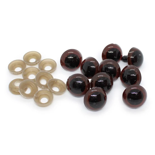 HobbyArts Teddy bear eyes Brown, 5 pairs
