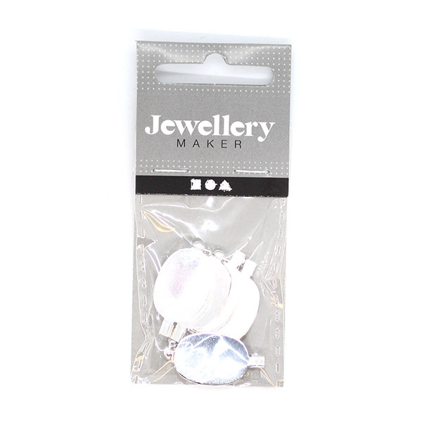 Brochenål forsølvet 20x15 mm, 5 stk