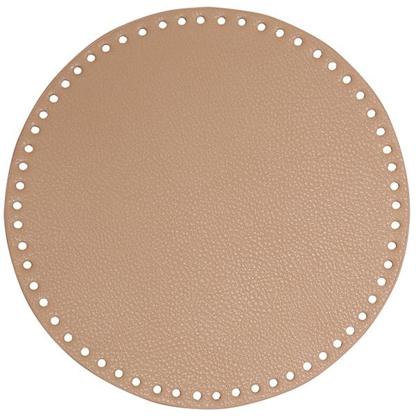 Go Handmade Bag  Basket Base, PU Leather, Round, 25 cm 22382 Apricot