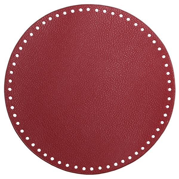 Go Handmade Bag  Basket Base, PU Leather, Round, 25 cm 22383 Raspberry