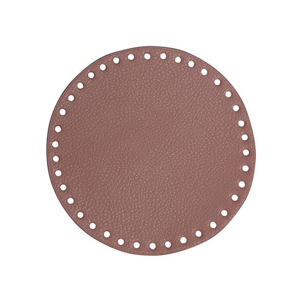 Go Handmade Bag  Basket Base, PU Leather, Round, 17 cm 22395 Lavender