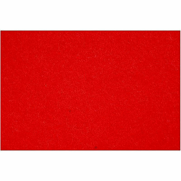 Hobbyfilt, Ark 42x60 cm, 3 mm, 1 ark Rød