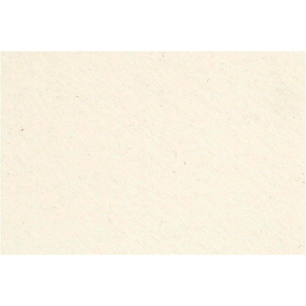 Hobbyfilt, Ark 42x60 cm, 3 mm, 1 ark Råhvid