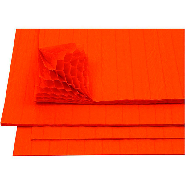 Harmonikapapir, 28 x 17,8 cm, 8 ark Orange