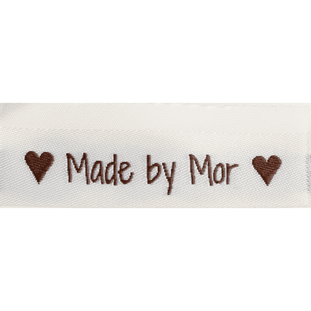 Go Handmade Vævet Label, Dobbeltsidet, 50 x 11,5 mm, 10 stk