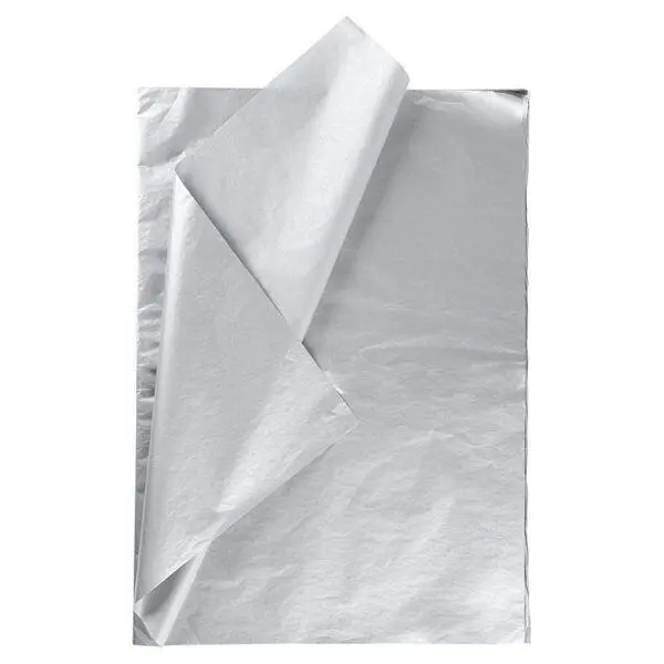 Silkepapir, 50 x 70 cm, 14 g, 25 ark Silver