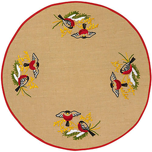 Christmas tree carpet Embroidery kit Birds