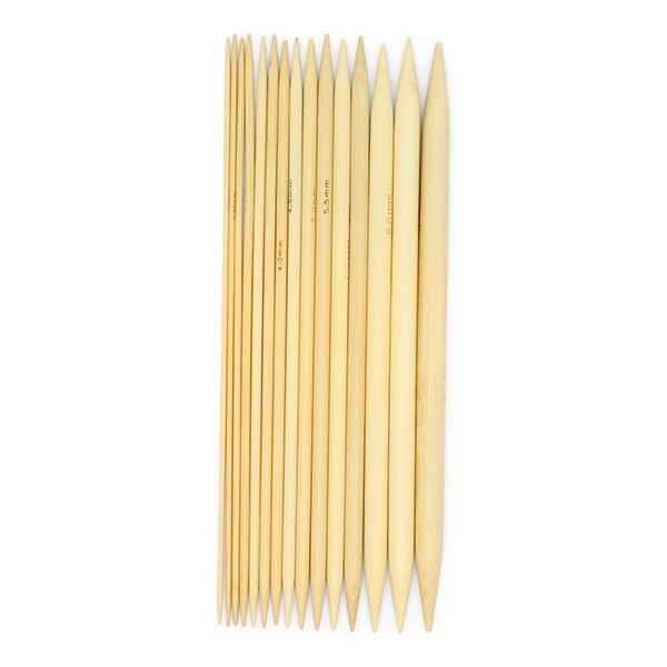 HobbyArts Double pointed needle set Light bamboo 20 cm (2.00-10.00 mm)