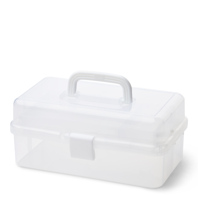 Plastic box with lid Transparent 30.5 x 16.5 cm, 10 compartments