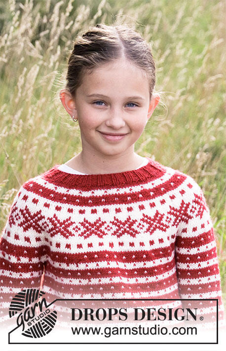 34-32 Candy Cane Lane Kids by DROPS Design