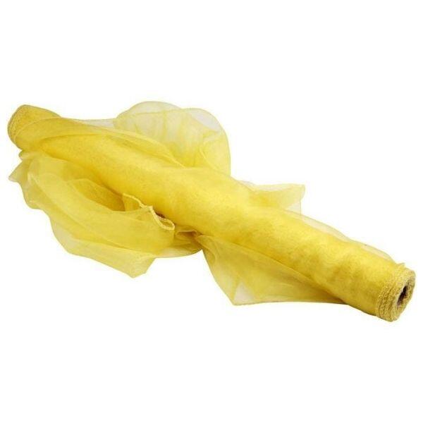 Nylon Organza Fabric, 10 m Yellow
