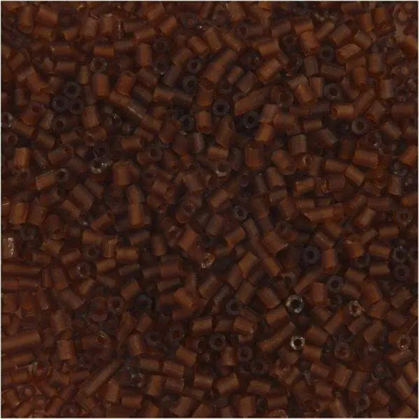 Glass tube beads 1,7 mm Brown