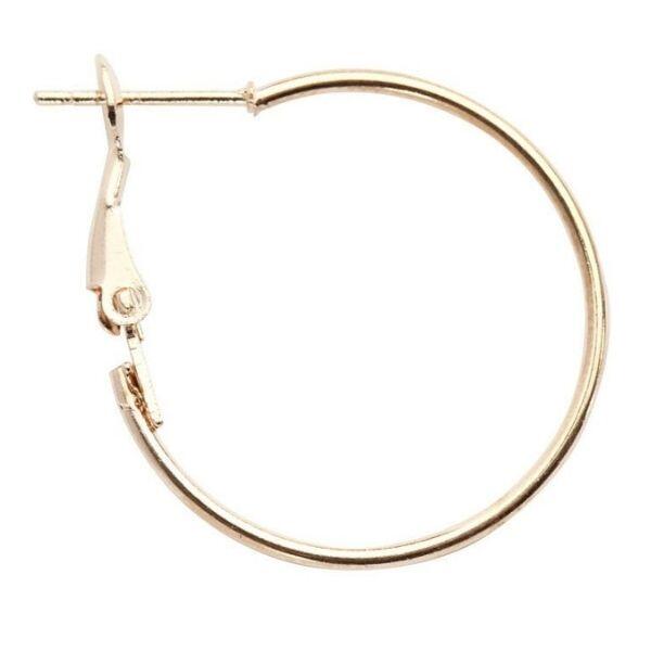 Earring, 25 mm, gold-plated, 8 pcs.