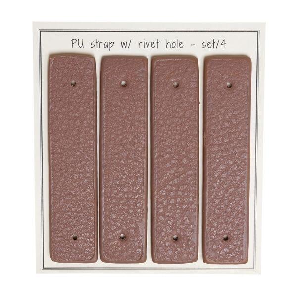 Go Handmade Straps for rivets, 8,5 x 1,8 cm, 4 pcs Lavender