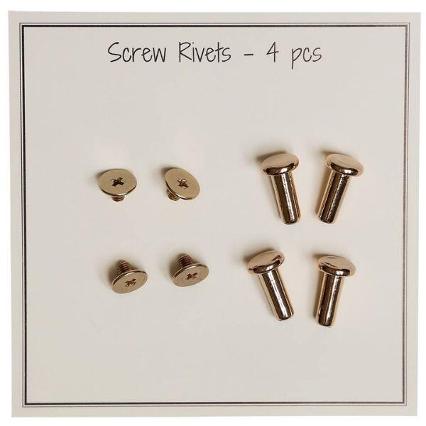 Go Handmade Screw Rivets 14mm, 4 pcs, Gold