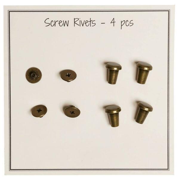 Go Handmade Screw Rivets 10mm, 4 pcs, Bronze