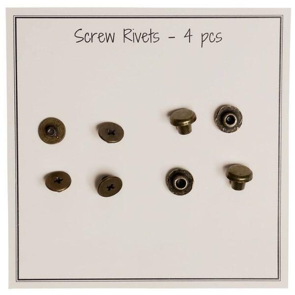 Go Handmade Screw Rivets 6mm, 4 pcs, Bronze