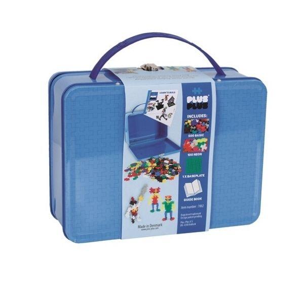 Plus-Plus Metal Suitcase, Basic Mix, 600 pcs