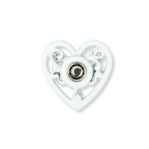 Prym Snap Fasteners Hearts, 2 pcs White
