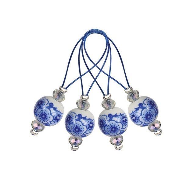 KnitPro ZOONI Stitch Markers Blooming Blue, 12 pcs